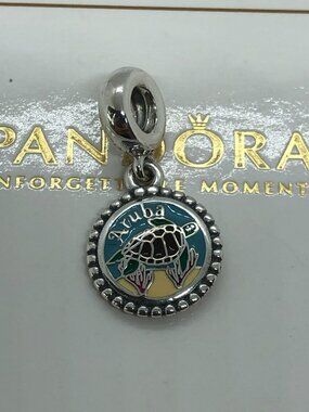 ✨🔥Pandora Aruba charm Beach Sea Turtle charm
